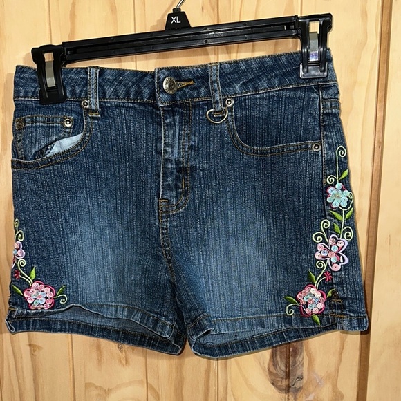 Arizona Jean Company Pants - Arizona Embroidered Denim  Shorts